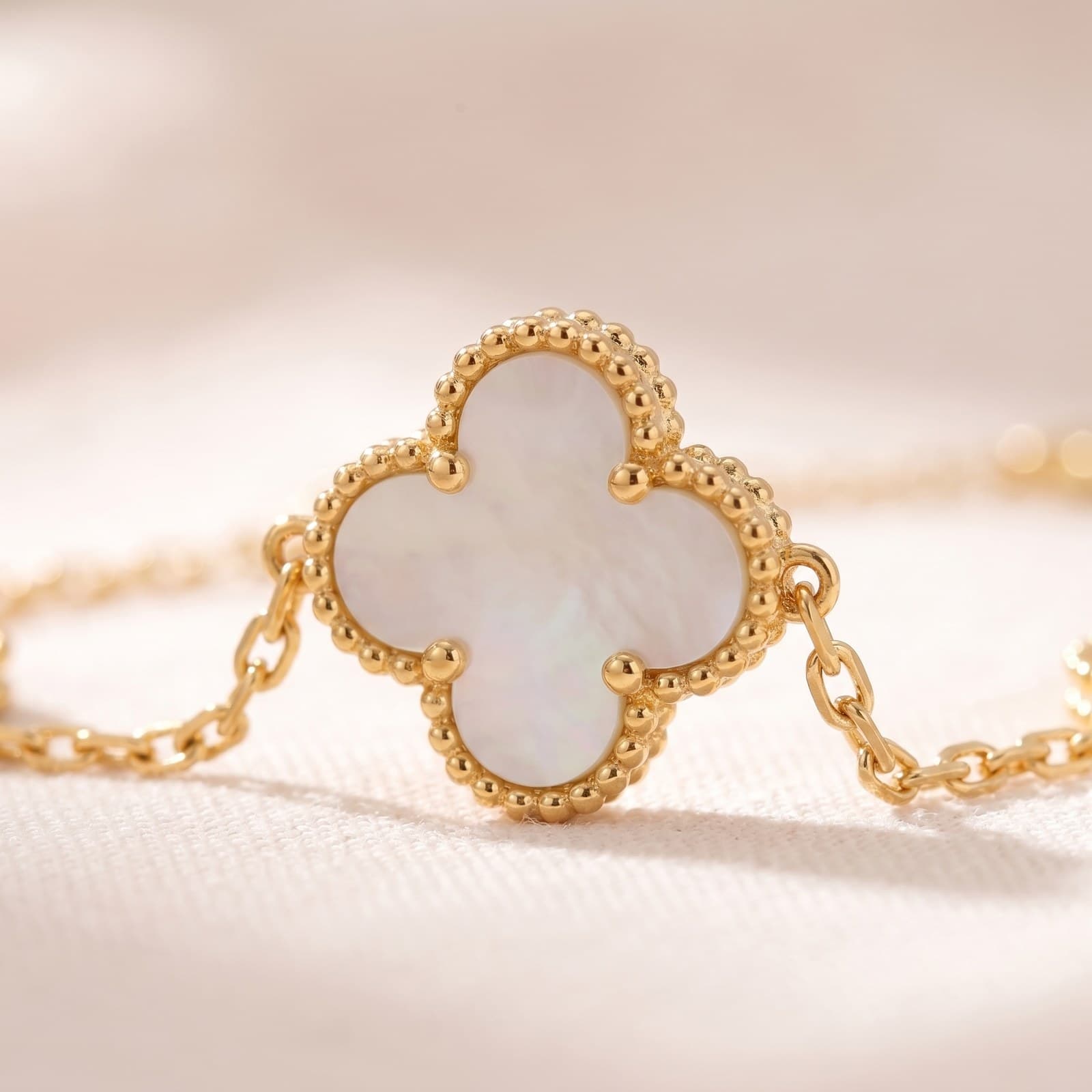 Gold Clover Bracelet — view 3