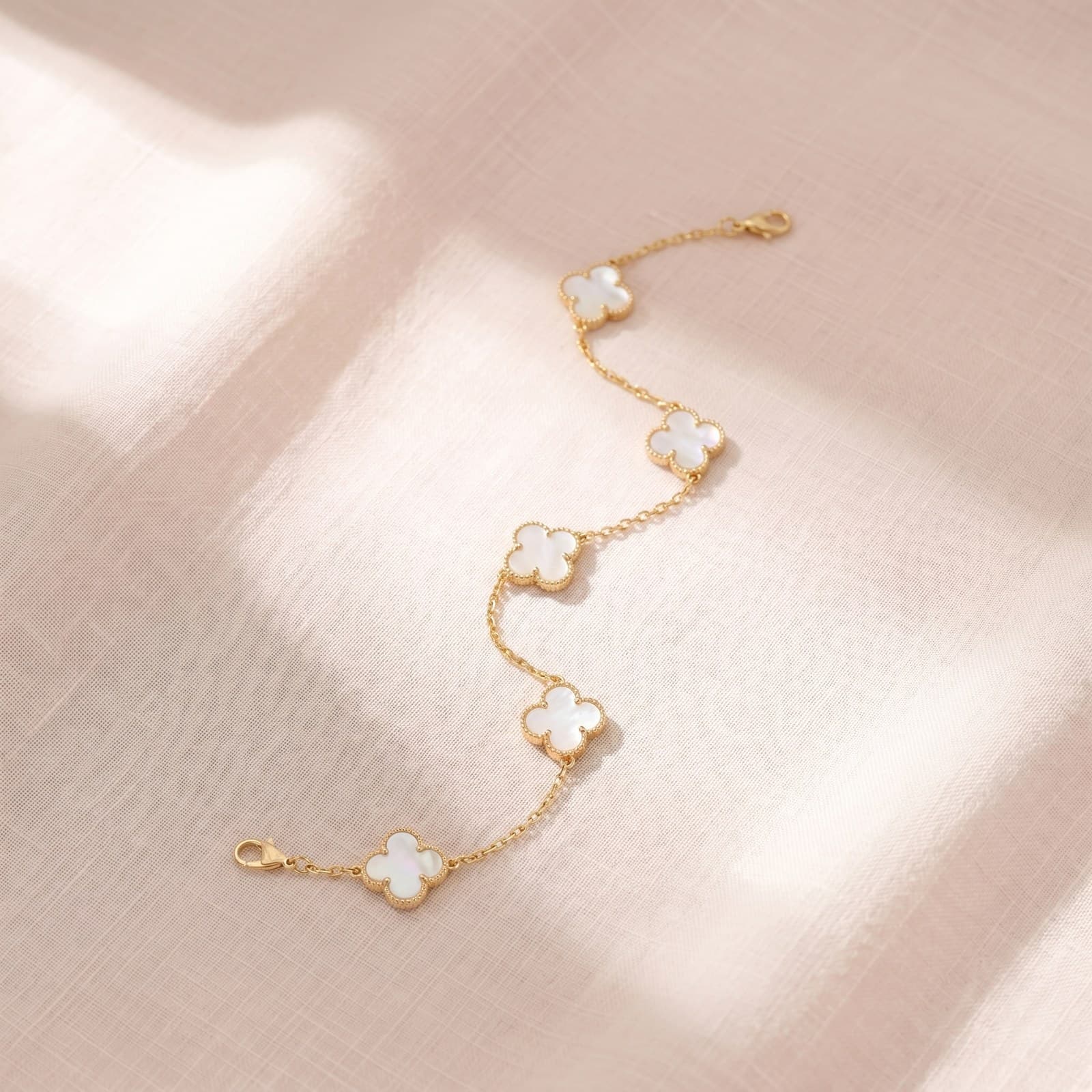 Gold Clover Bracelet — view 4