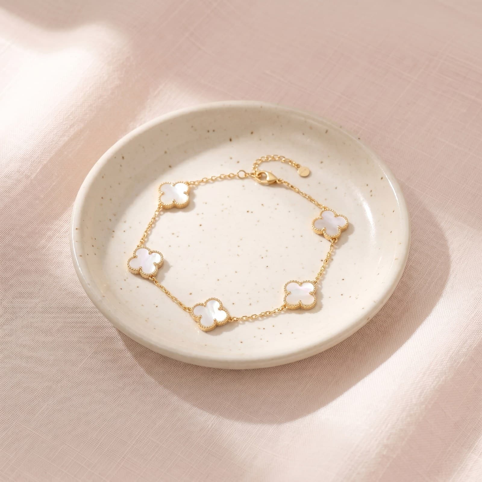Gold Clover Bracelet — view 5