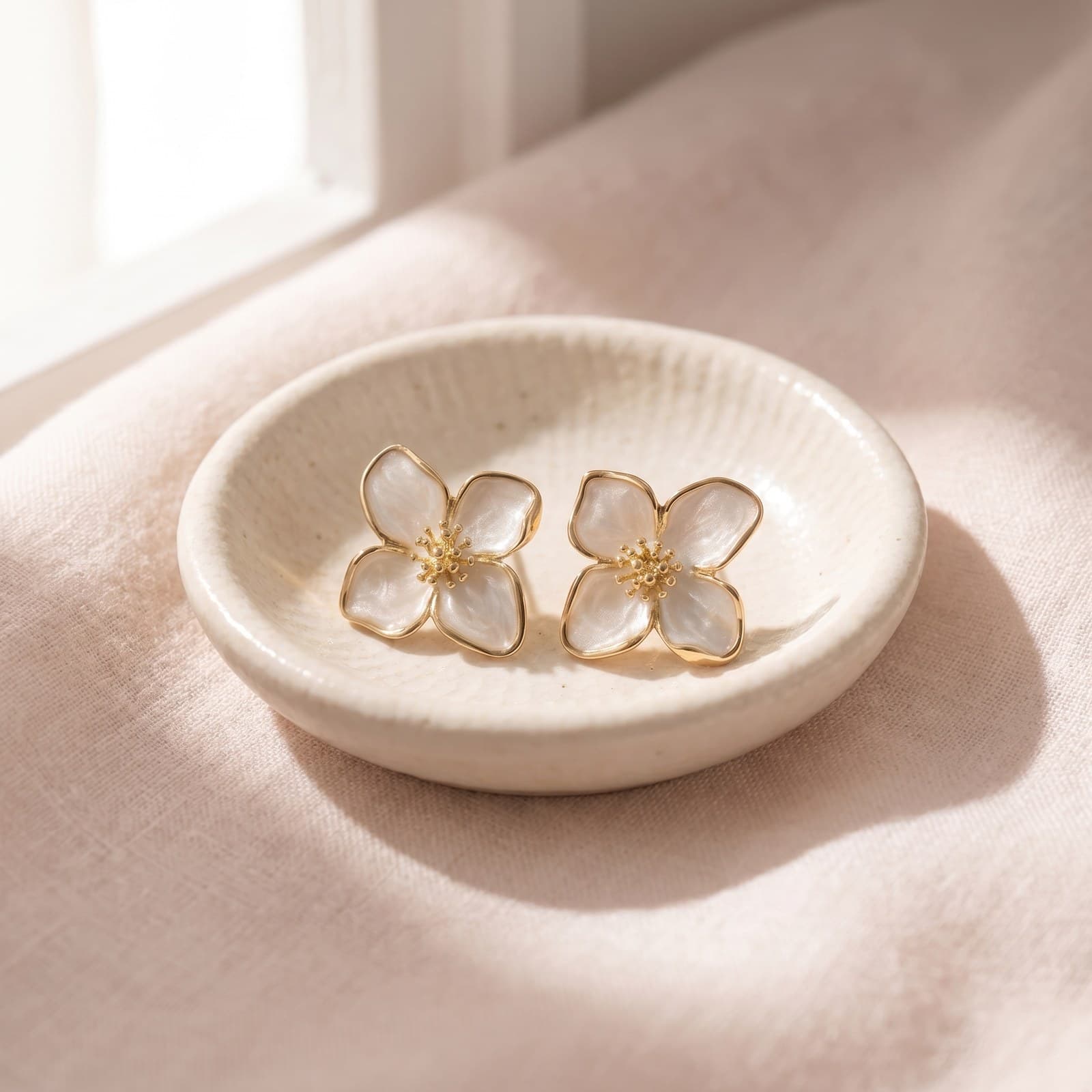 Hibiscus Flower Earrings — view 4