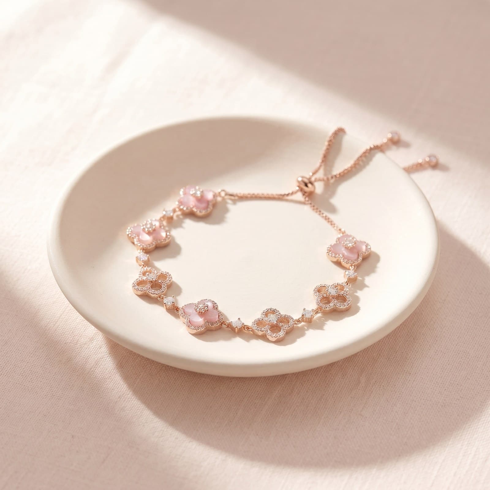 Pink Clover Bracelet — view 5