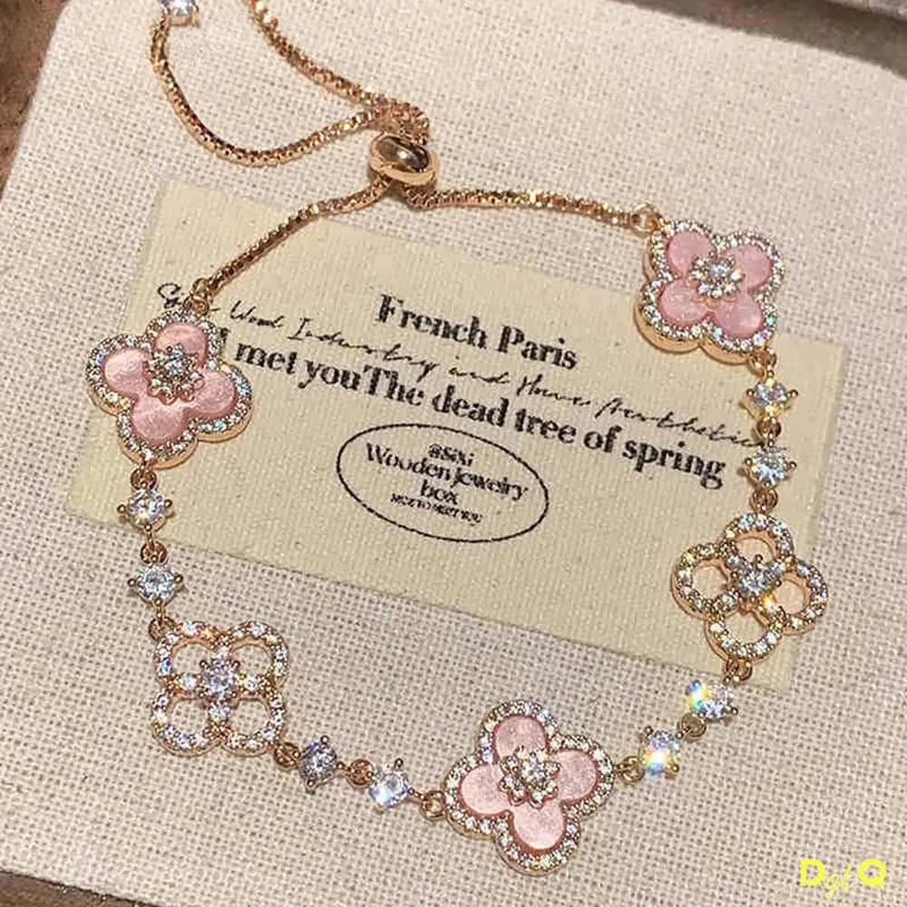 Pink Clover Bracelet