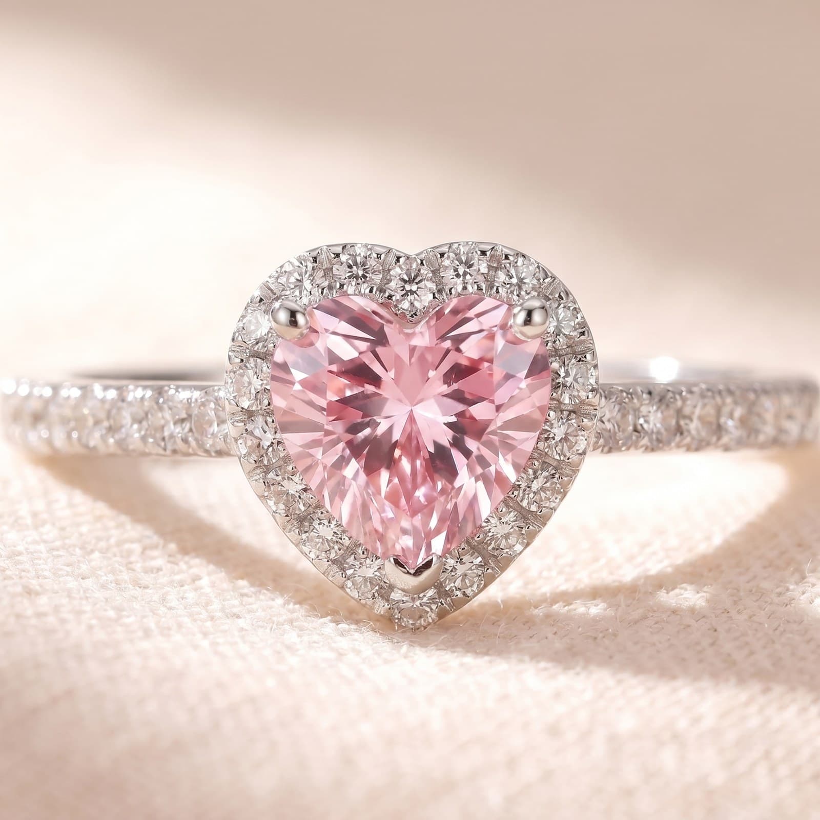 Pink Heart Ring — view 3