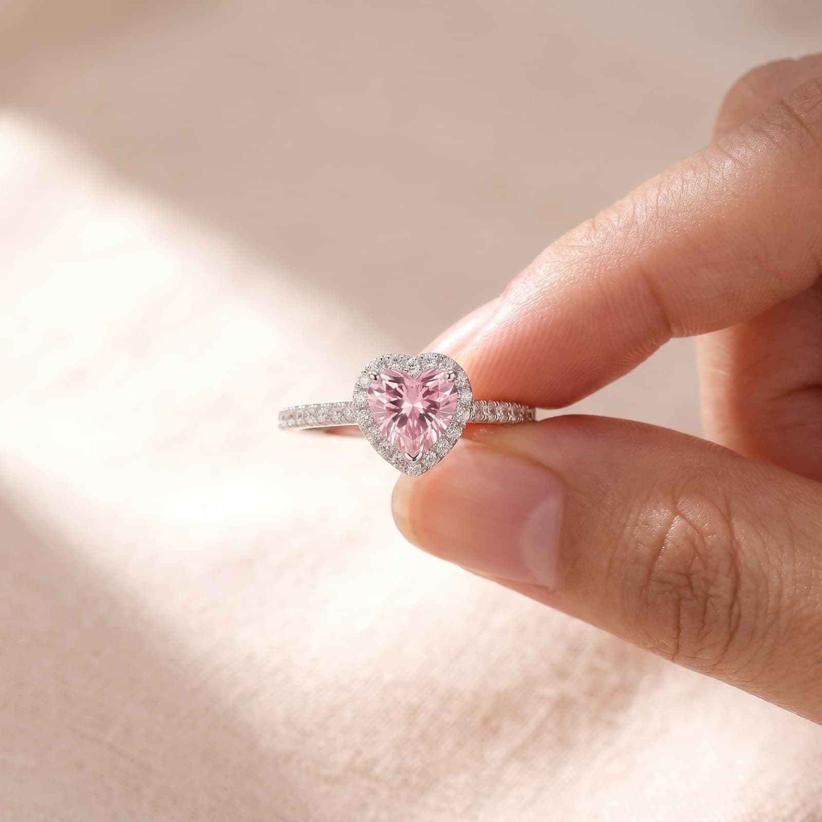 Pink Heart Ring — view 4